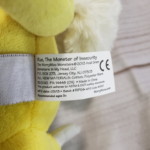 Worry Woo Rue Monster Of Insecurity Anxiety Comfort Plush Stuffed Toy 10" 2013 - Picture 12 of 14